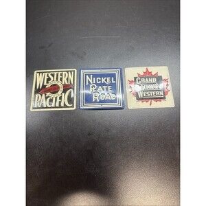 Railroad Tin Sign Nickel Plate Road, Western Pacific, and Grand Trunk Western